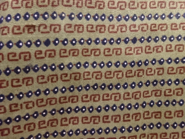JAPANESE KIMONO / ANTIQUE MENS KIMONO / SILK / ABSTRACT PATTERN